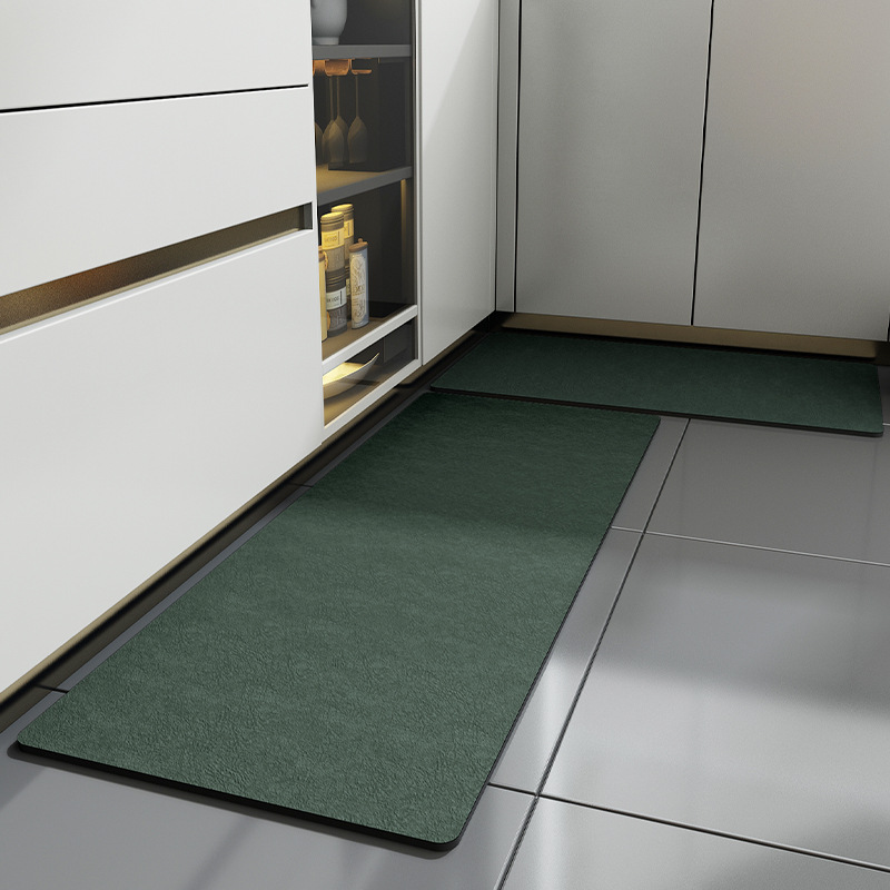 Picture of Diatomite Cushion Bathroom Mat Toilet Quick-drying Household Water-absorbing Mat Toilet Non-slip Foot Mat Carpet Door Mat