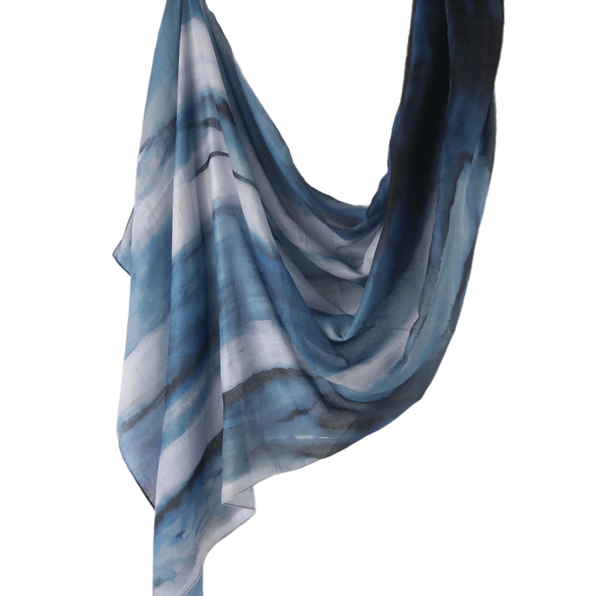 Picture of Best-Selling Watercolor Tie-Dye Cotton Scarf Arabian Satin Polyester Long Scarf Turkish Middle Eastern Scarf