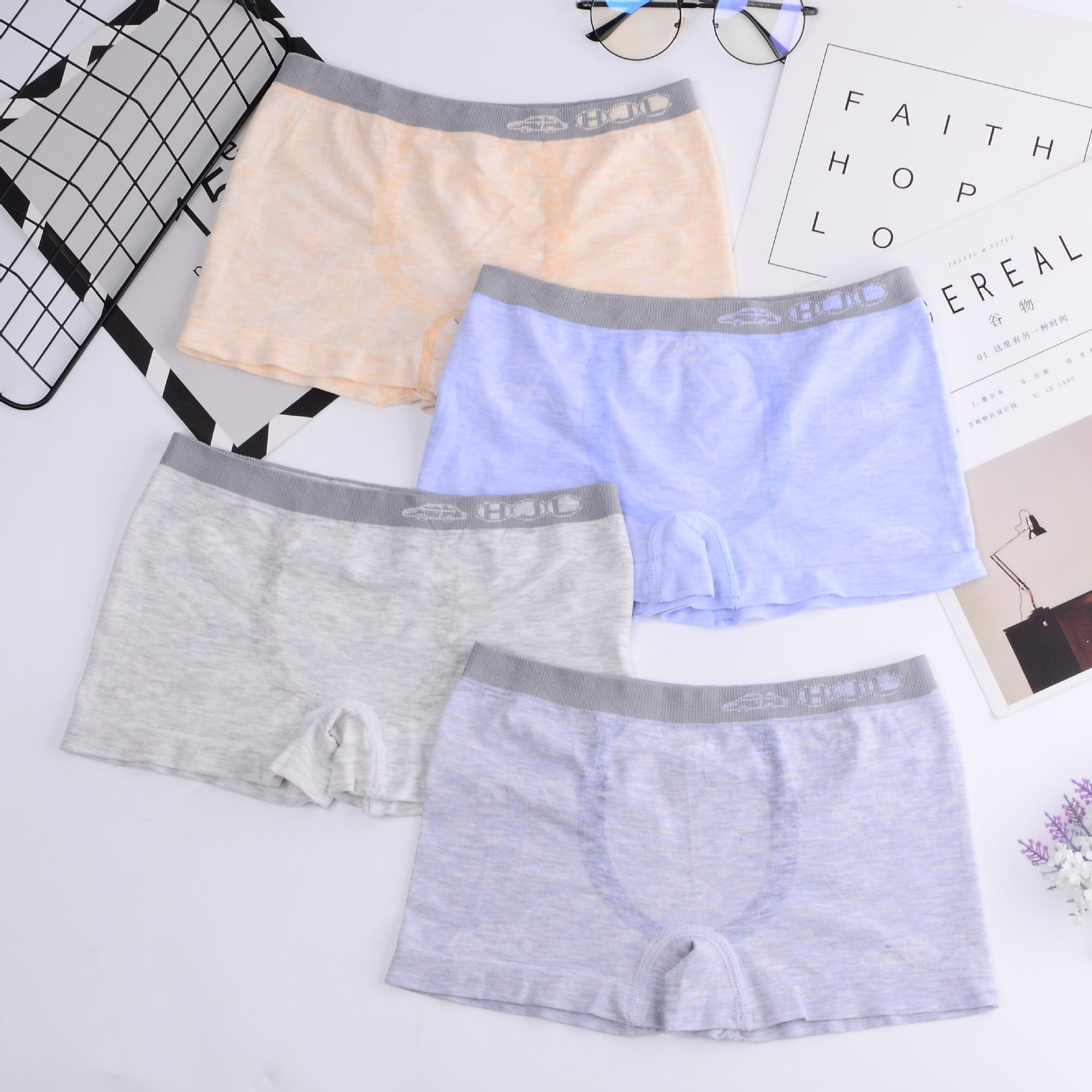 Picture of New Children's Underwear Men's Modal Baby Underwear Boys' Underwear Flat Angle 8 to 10 Years Old Middle and Big Children 16 Years Old Class A