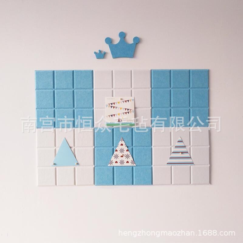 Customized Nordic Small Square Felt Display Board Message Board Acoustic Board Customized Cork Board Publicity Board Photo Wall Stickers