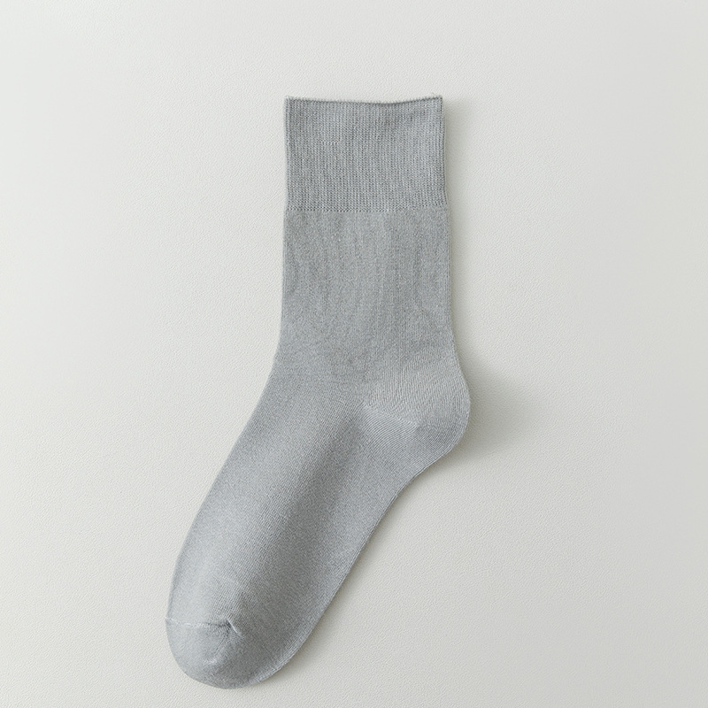 Picture of Mid-Calf Socks for Women, Spring and Autumn Solid Color Slouch Socks, Versatile Maternity Socks, Casual Long Socks, Zhuji Socks Wholesale