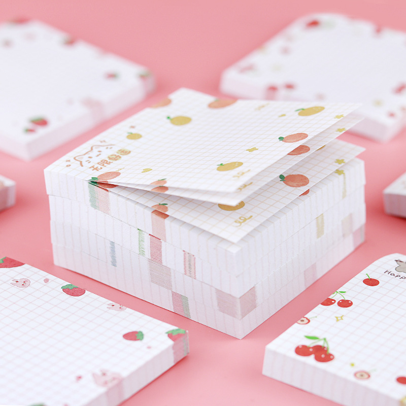 Picture of Ins Japanese and Korean Cartoon Creative Sticky Notes Cute Fruit Note Stickers Signature Book Student Memo Note Stickers