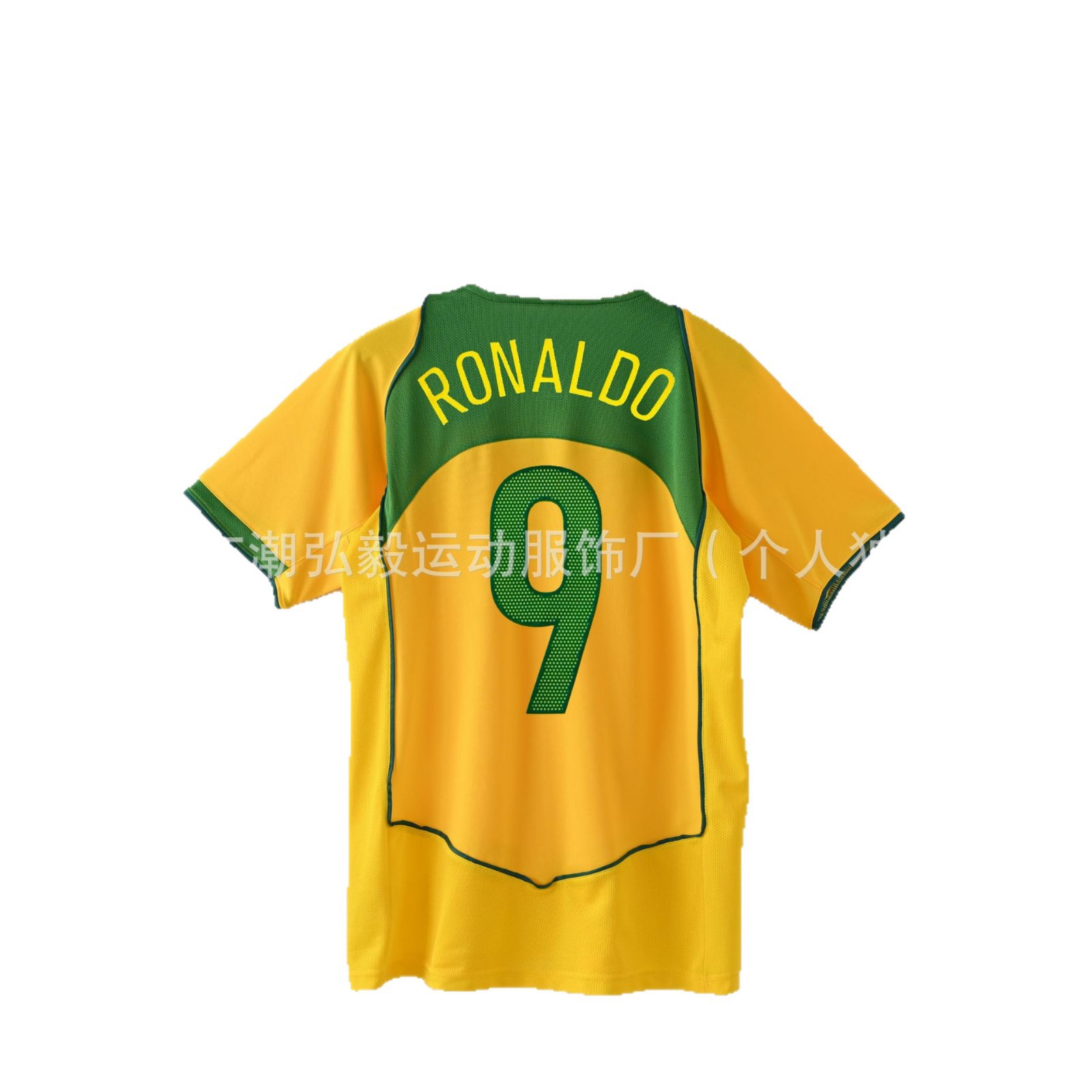 Picture of Wholesale Vintage 980204 World Cup Brazil Jersey No. 9 No. 10 Ronaldo Vintage Jersey Soccer Uniform