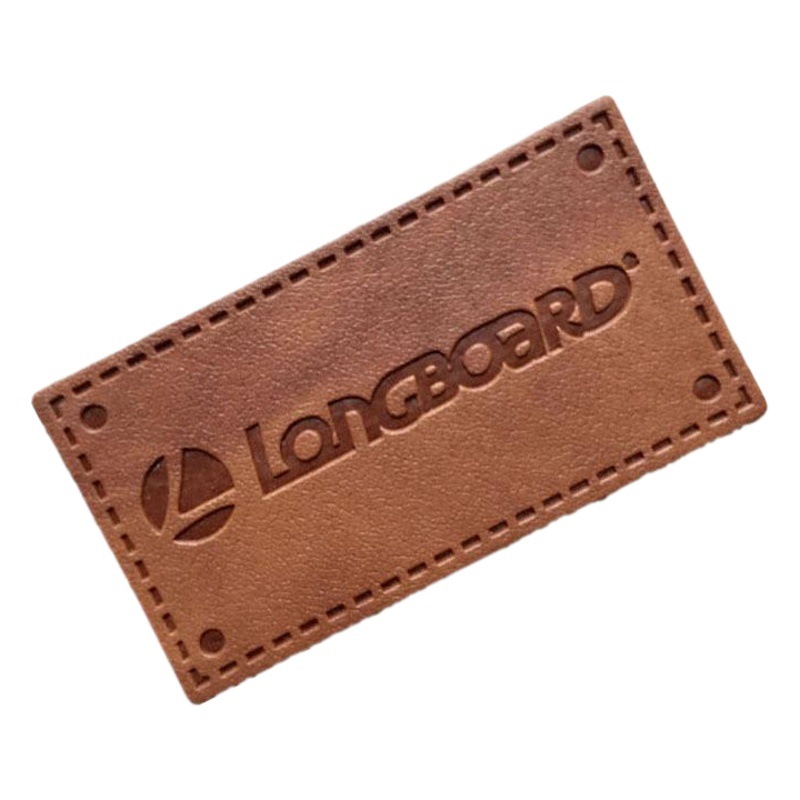 Leather label small batch clothing pu leather label leather brand tpu hot press printing bronzing label jeans trademark