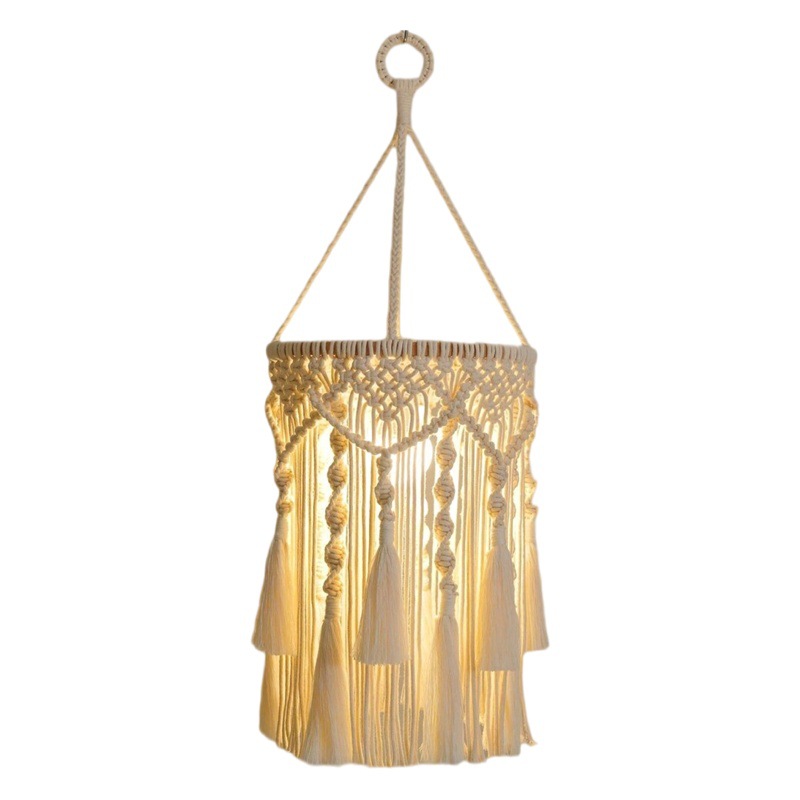 Nordic hanging decoration lampshade bohemian hand-woven hanging ornament ins hanging lampshade foreign trade supply