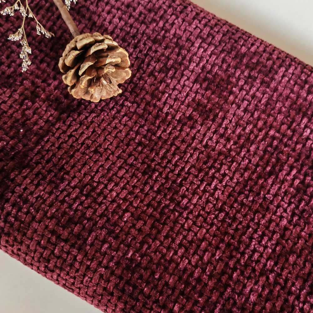 Picture of F508 in stock Straight Supply Oblique Fishing Net Pattern Chenille Sofa Cotton Linen Fabric Sofa Cover Pillow Cushion Linen Fabric