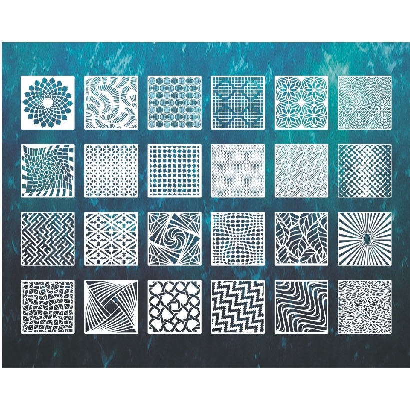 Amazon's New 24 Geometric Painting Templates in the Second Half of the Year Furniture Wall Painting Floor Decoration Hollow Template