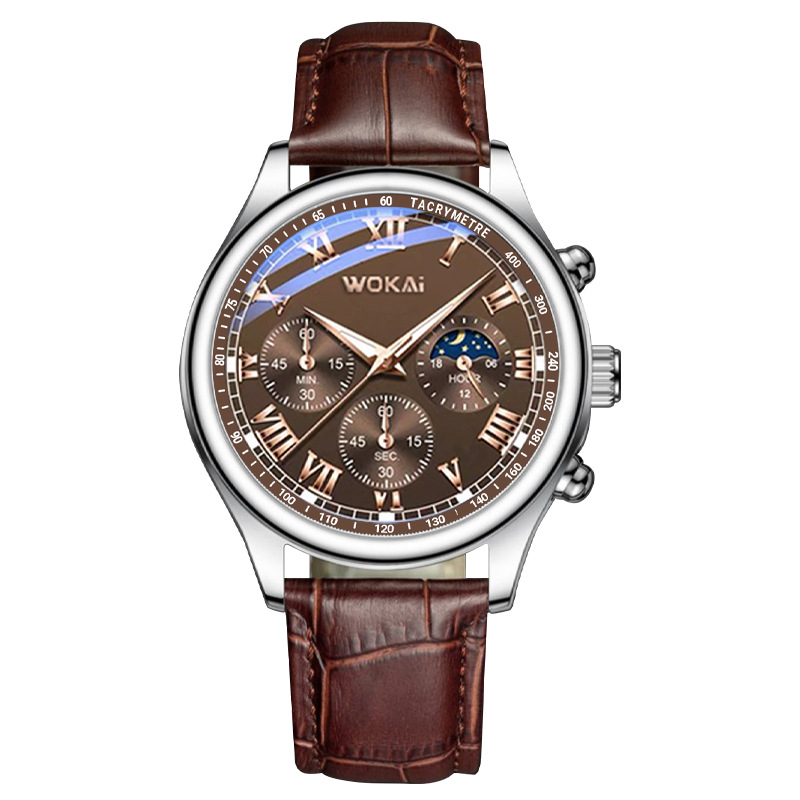 Picture of New 2023 Wokai Business Watch Quartz Sports Watch Casual Belt Men's Watch