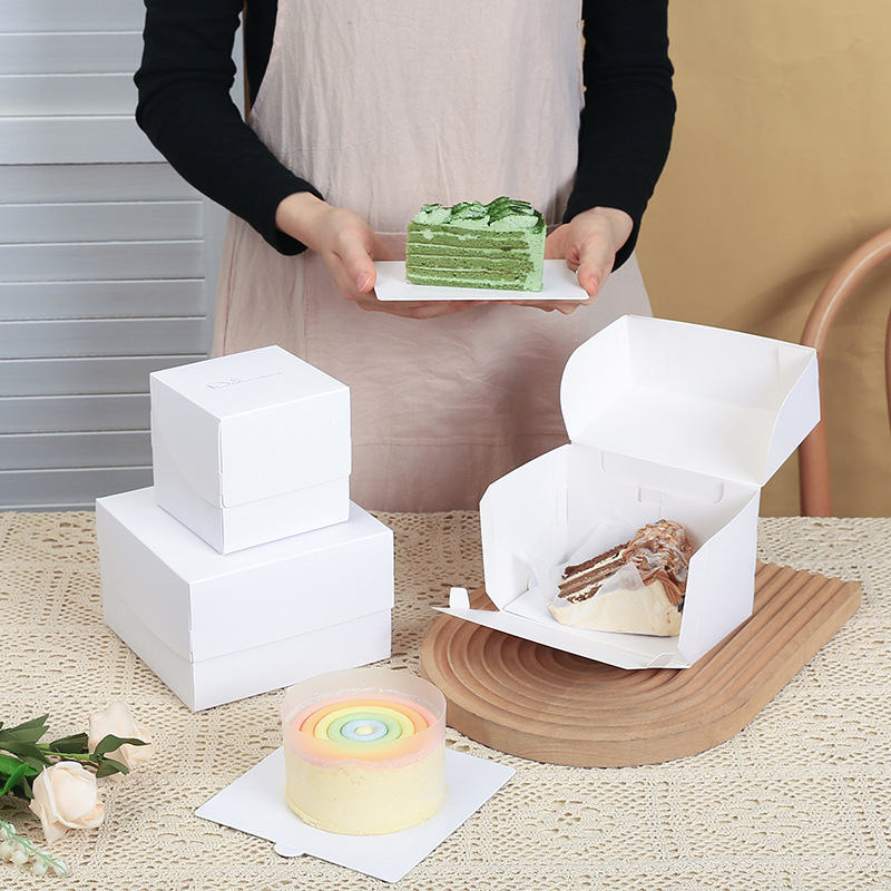 Basque Dessert Packaging Box2/ 3inch 4inch Cake Box Mini Sliced Packaging Box 4inch Baking Box Bread