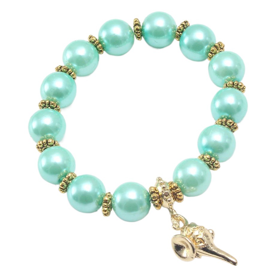 Foreign trade supply alloy Aladdin lamp pearl bracelet Princess Jasmine lamp pendant necklace