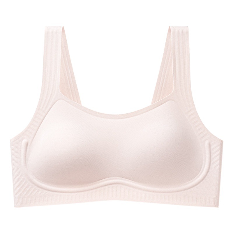 Picture of Cross-border foreign trade seamless underwear women's small chest large push up thin support latex underwear vest bra without steel ring