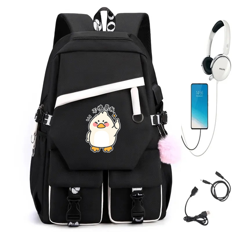 Picture of Barbara Duck Schoolbag Boys' Primary School Students Grade Three, Four to Six Cartoon Backpack Boys' Large Capacity Ultra Light Weight Reduction