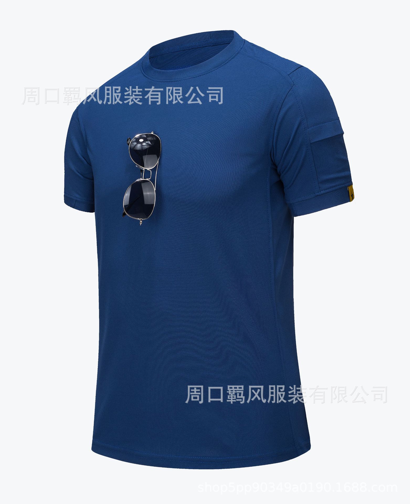 Picture of Jifeng Round Neck Quick-Drying Short-Sleeved Men's Summer Tactical Outdoor Quick-Drying Clothing with Flap Pocket Pantss Quick-Drying Sportswear T-Shirt