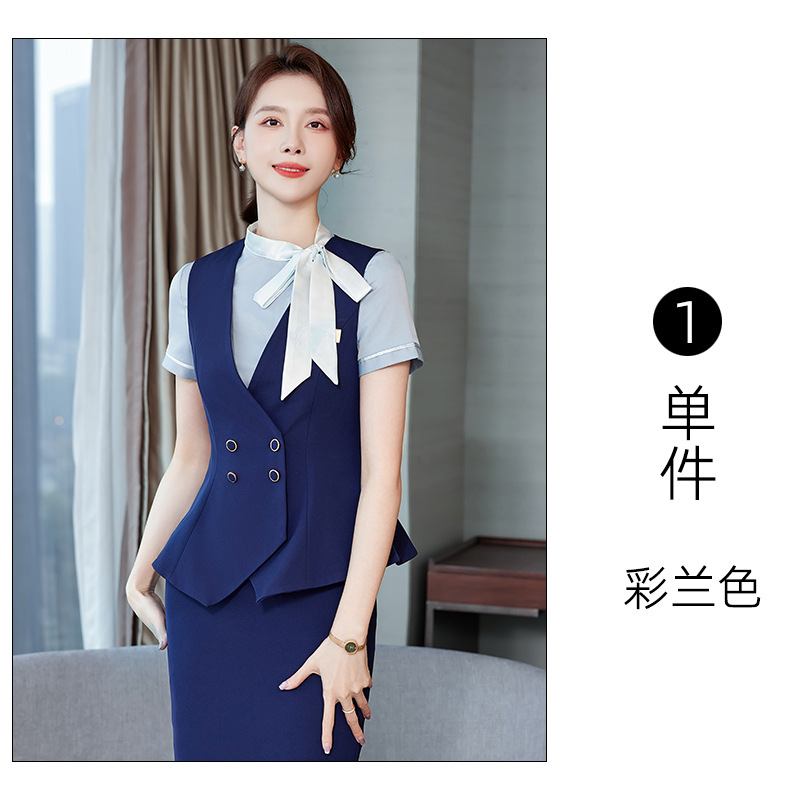 Picture of High-end professional suit women's summer fashion temperament goddess style hotel front desk vest formal wear sales department work clothes