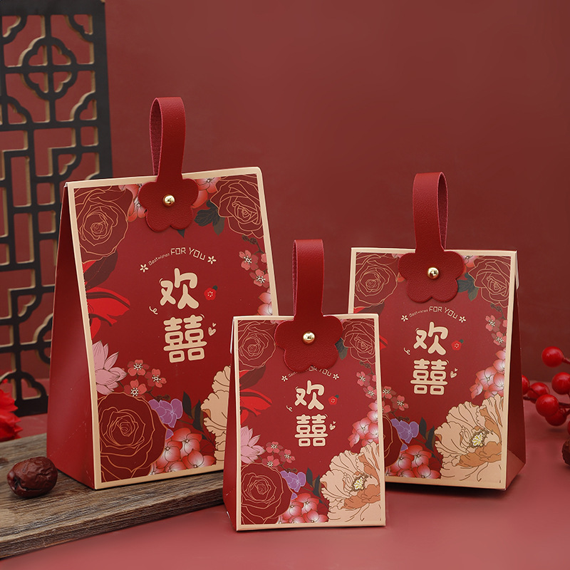 Picture of Wedding Candy Box 2025 New Popular Wedding Souvenir Candy Special Bag High-End Gift Box Empty Box