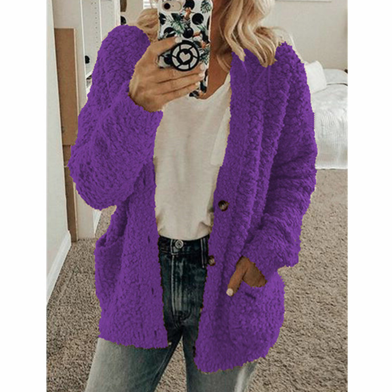 Picture of EBAY Amazon wish2024 autumn and winter explosions European and American women's fashion casual lamb coat plus size