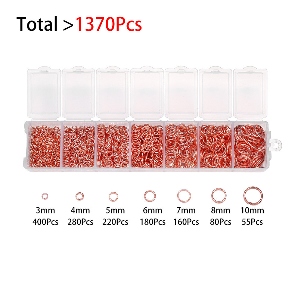 Picture of Earring material set single ring flat ring jump ring iron ring bracelet necklace buckle accessories DIY jewelry material set