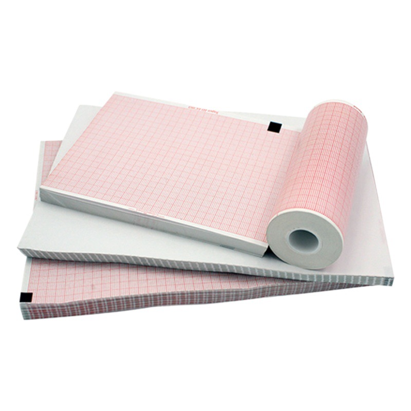 Electrocardiogram recording paper hospital with 6-lead 3-lead 12-lead local roll type 80 110 152 210 295 Electrocardiogram