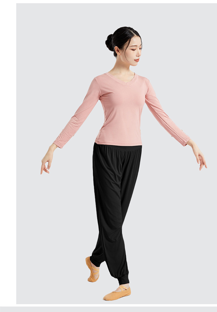 Picture of Yoga Clothing Women's New suit Women's Autumn and Winter Professional Body Training Clothing V-neck Modal Dance Women's Suit plus size
