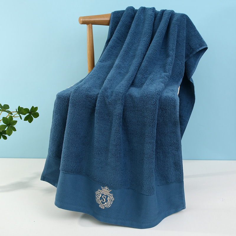 Picture of Business gifts towel wholesale cotton thickened foreign trade adult bath towel household do not drop hair embroidery logo custom