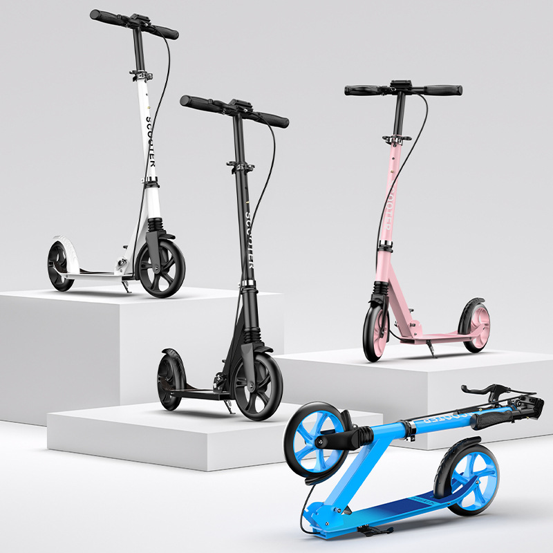 Picture of Children and Teenagers Adult Scooter Two Wheels Two Wheels 8-12 Years Old and Over Foldable Urban Campus Shock Absorbing