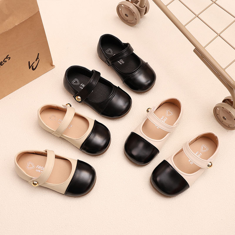 Baby Girl Children's Leather Shoes Single-layer Shoes Women's Treasure Shoes Soft-soled Princess Shoes Small Leather Shoes Summer 3-6 Korean Princess Style