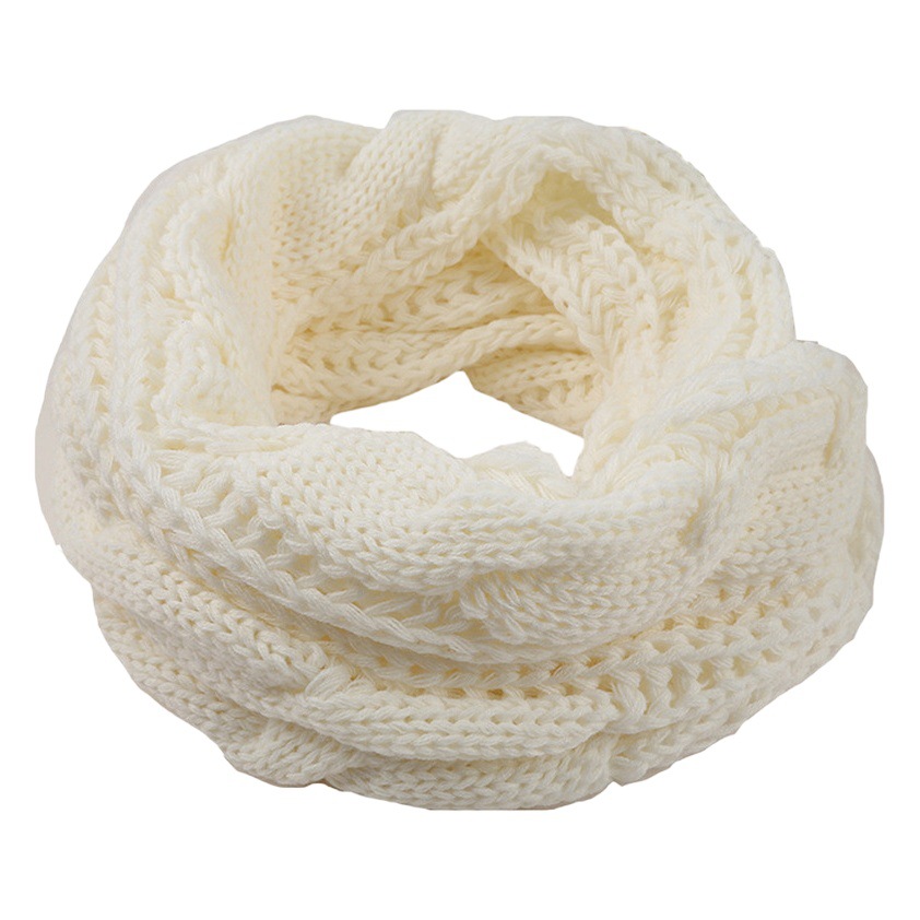 Amazon knitted twist scarf outdoor warm solid color wool scarf cover women's thickened scarf factory wholesale