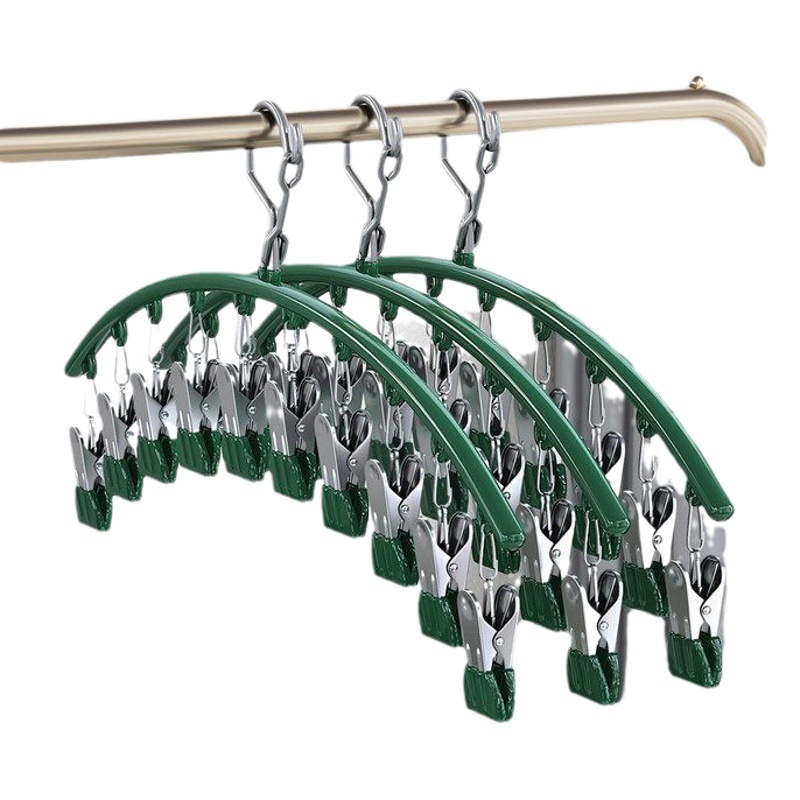 Picture of Stainless steel plastic dipping seamless socks rack multi-clip drying rack socks clip home student dormitory multi-functional drying artifact