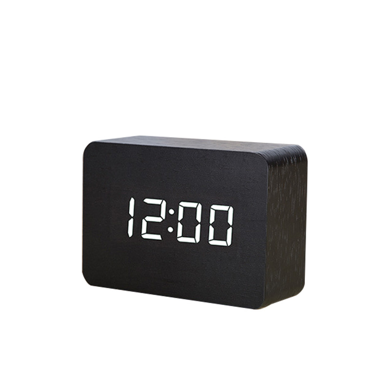 Picture of Source Manufacturer Electronic Clock Rectangular Wooden Clock Mini Alarm Clock Digital Clock Led Wooden Clock Luminous