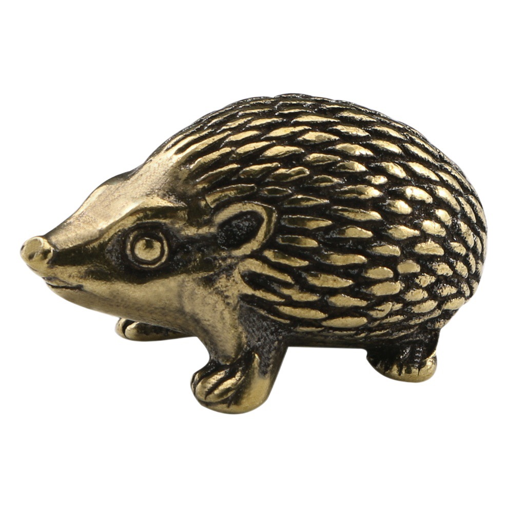 Copper hedgehog small ornaments solid brass hedgehog handle pieces antique copper carved copper Art small ornaments antique bronze Miscellaneous Pieces