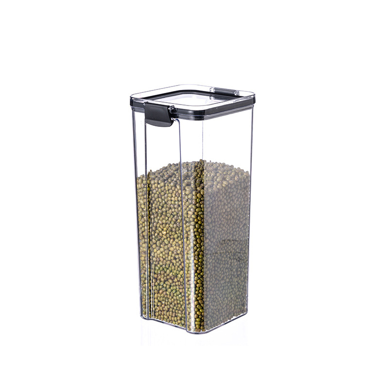 Picture of Sealed Jar Grain Kitchen Storage Food Grade Transparent Plastic Jar Box Snacks Dry Tea Storage Jar