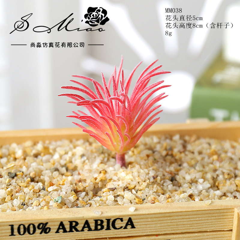 Picture of 006 Flocked Red Series Succulents Creative DIY Supplies Accessories Factory Direct Supply Wholesale Artificial Green