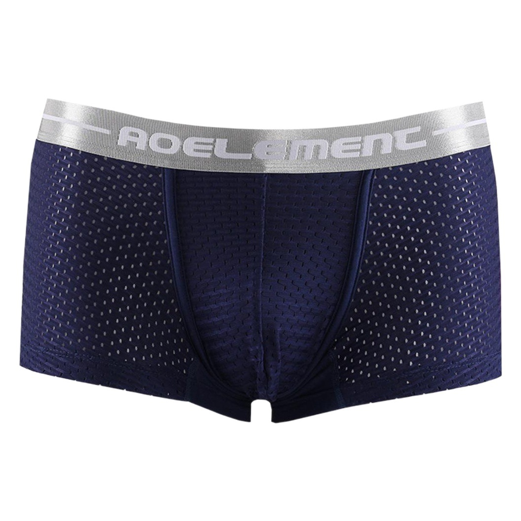 Picture of Men's Underwear Summer Breathable Boxer Shorts Traceless Underwear Men's Thin Sexy U Convex Mesh Quick-drying Boxer Shorts