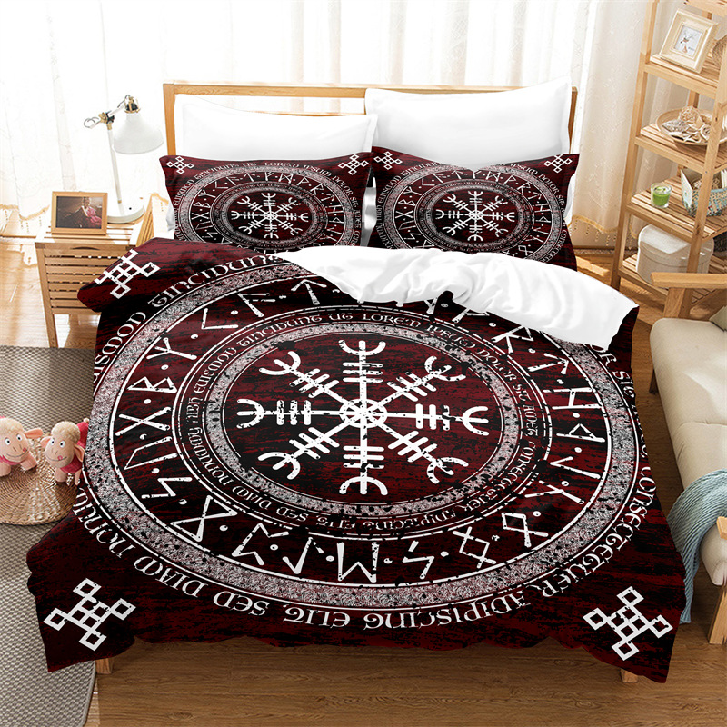 Vikings printed bedding suit home textile duvet cover cross-border exclusive for AliExpress Amazon independent station