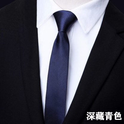 Picture of Tie men's zipper tie 5cm lazy solid color student dress Navy Red black wedding easy to pull factory wholesale