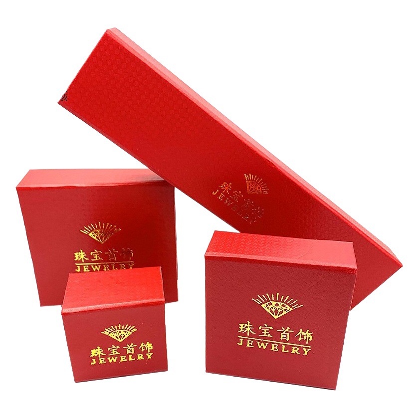 Jewelry packaging box manufacturers source printable logo bamboo pattern fashion carton gold and silver Jade packaging box