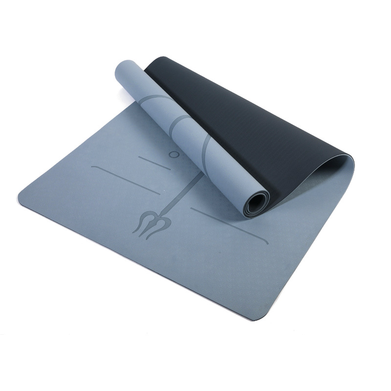 Picture of Factory direct TPE double-layer two-color body line shock-absorbing yoga mat men's and women's fitness mat wear-resistant floor mat