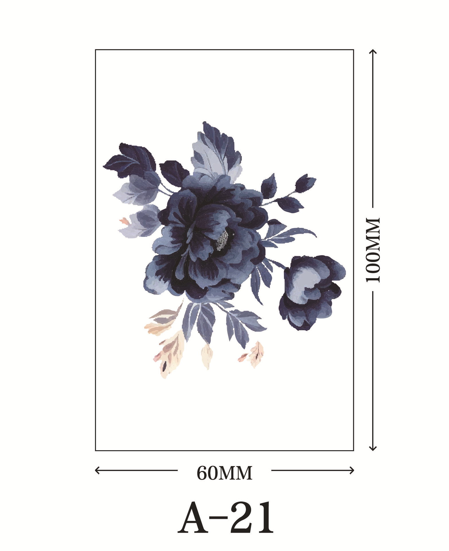 Picture of New cross-border rose flower tattoo stickers small fresh net red color tattoo stickers factory wholesale waterproof and durable