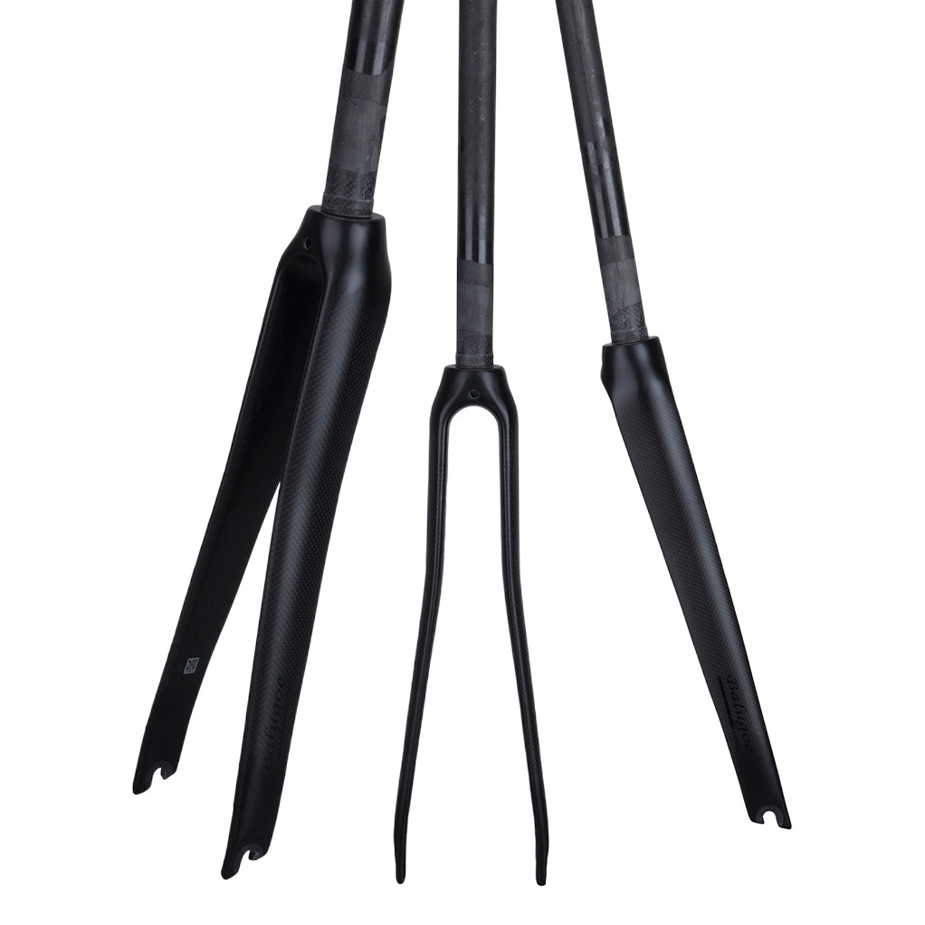 BALUGOE full carbon fiber road bicycle front fork carbon fiber hard fork 700C road front fork dead fly front fork