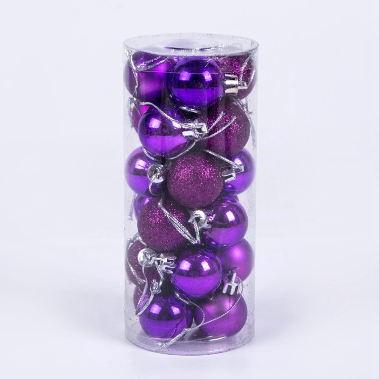 Livable Christmas Ball 24 Pack 6cm Christmas Ball Plastic Light Plating Ball Christmas Tree Decorations