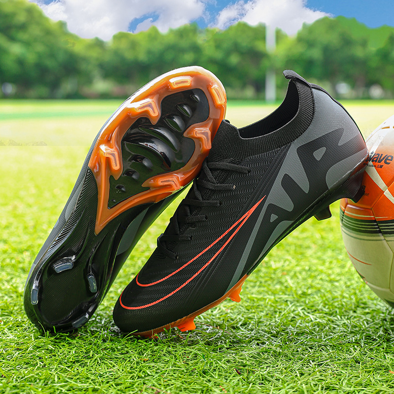 Cross-Border World Cup Low-Top Football Shoes for Men and Women, Adult Students, Teenagers, Long Spike Lawn Game Training Sneakers