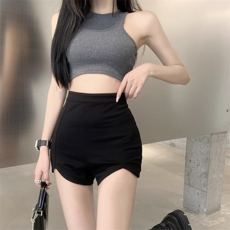 The new high-waisted slimming style in the summer of 2025 wears tight elastic buttocks and versatile sexy hot girls wear boots and pants outside