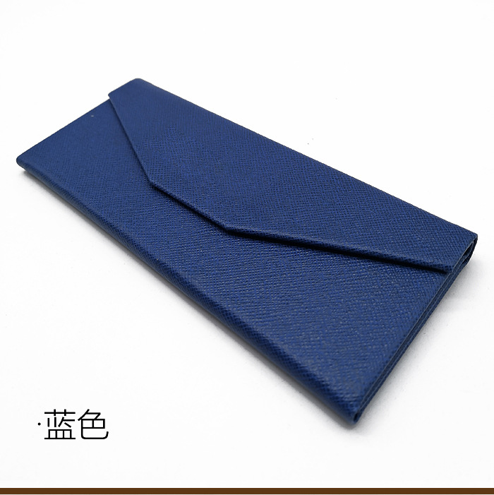 Picture of Triangular Wallet Style Foldableable Sunglasses Case Optical Glasses Case Supply Printable Logo in Stock