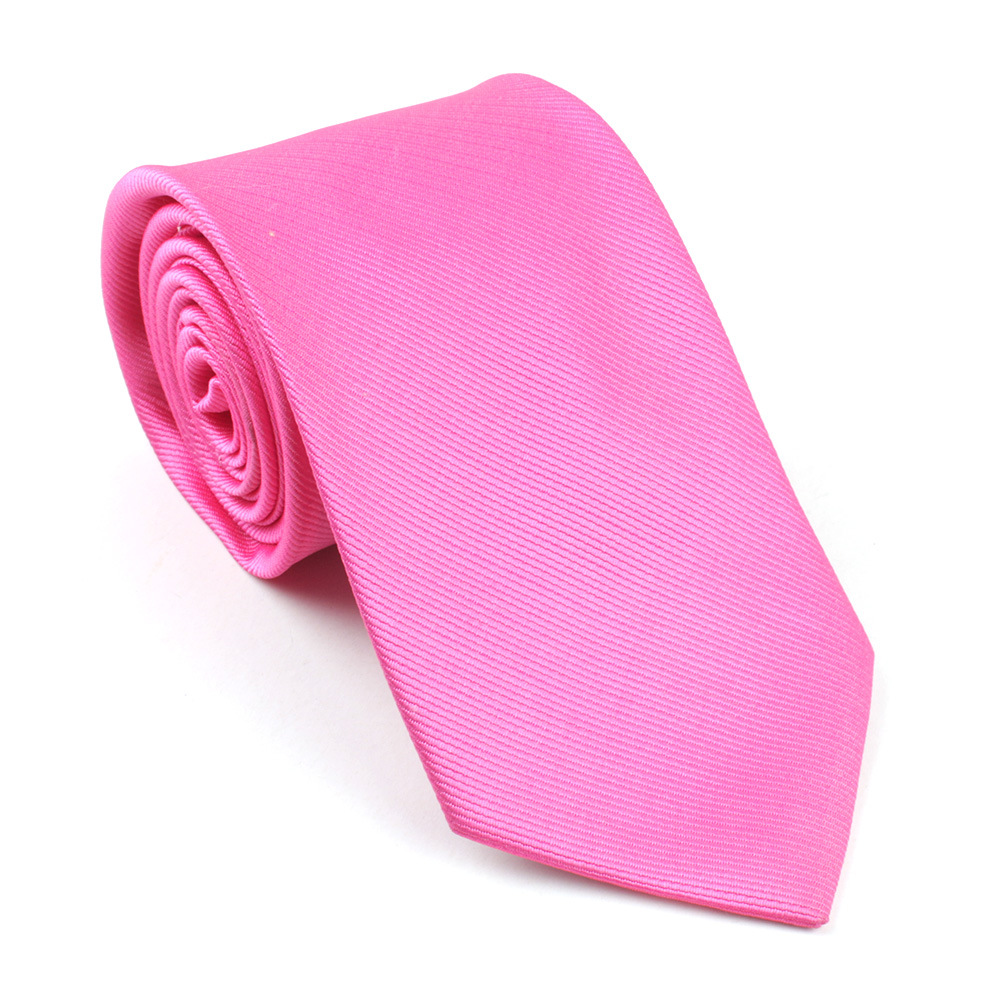 Picture of Men's tie cross-border polyester silk 8cm dress solid color fine thread jacquard collar pole spot wholesale one