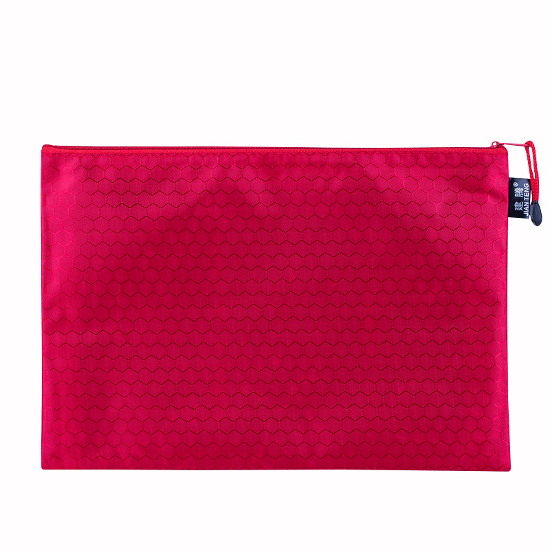 Picture of Jian Teng A4 Football Pattern File Bag Waterproof Thickeneded Canvas Zipper Bag Information Bag Student File Stationery Bag