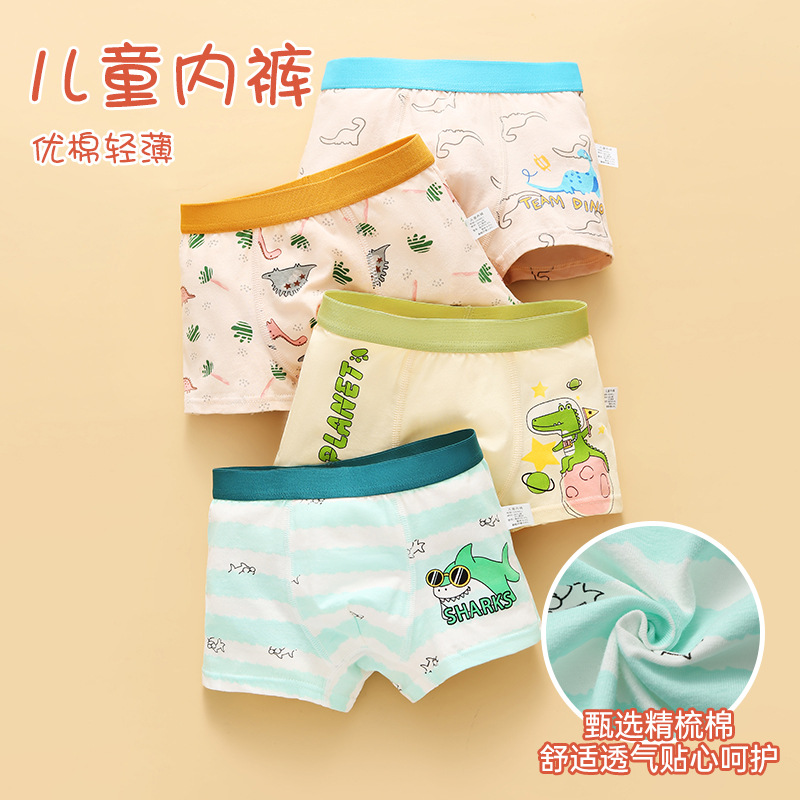 Children's Underwear Boys' No Ass Class A Pure Cotton Underwear Underwear for Teenagers and Boys Developmental Underwear Summer