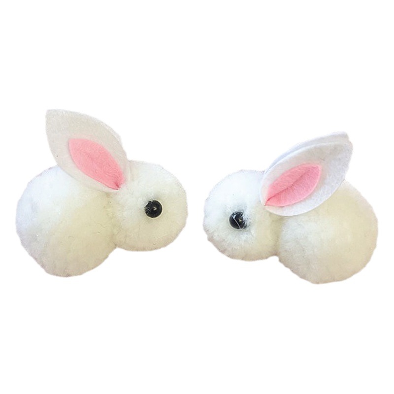 Little Bee Little Cherry Plush Little Rabbit Cute Icelandic Rabbit Hair Ball Hairpin Little Rabbit DIY Clothing Accessories