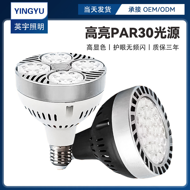 Ledpar30 Track Spotlight Clothing Store Commercial E27 Screw 35W High Cri Energy-Saving Light Source