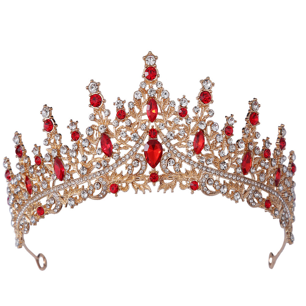 Picture of Bridal Crown New European-style headdress alloy with rhinestone crystal wedding dress accessories Amazon hair accessories