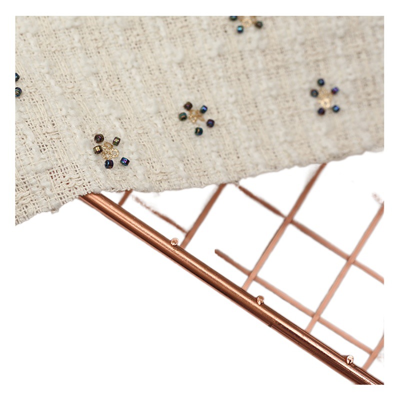 Factory Supply Autumn and Winter Bead Pieces Small Chanel Style Fabric Tweed Fabric Women's dress Woolen suit Fabric